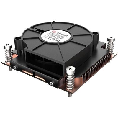 Akasa 1U Intel LGA 1700 CPU-Kühler - Kupfer (28.30 mm), CPU Kühler, Schwarz Akasa 1U Intel LGA 1700 CPU-Kühler - Kupfer (28.30 mm), CPU Kühler, Schwarz
