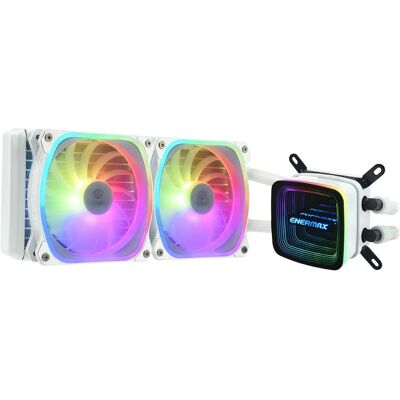 Enermax AQUAFUSION ADV ARGB Snow White 240 AIO CPU Wasserkuehlung Intel LGA1700 AM5 Ready,250W+ TDP, CPU Wasserkühler, Weiss Enermax AQUAFUSION ADV ARGB Snow White 240 AIO CPU Wasserkuehlung Intel LGA1700 AM5 Ready,250W+ TDP, CPU Wasserkühler, Weiss