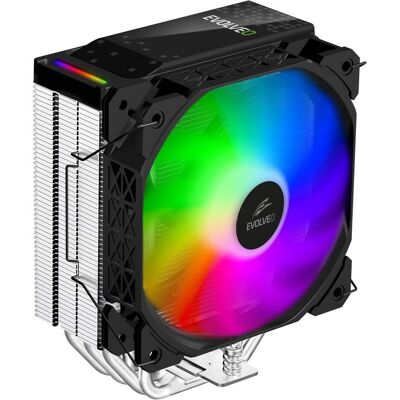 Evolveo QuietCool5, CPU chladič, 6x heatpipe, černý, CPU Kühler, Schwarz Evolveo QuietCool5, CPU chladič, 6x heatpipe, černý, CPU Kühler, Schwarz