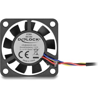 Delock Axiallüfter 12 V DC, 40 x 40 x 10 mm schwarz (40 mm, 1x), PC Lüfter, Schwarz Delock Axiallüfter 12 V DC, 40 x 40 x 10 mm schwarz (40 mm, 1x), PC Lüfter, Schwarz