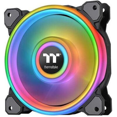 Thermaltake Riing Quad 14 RGB PWM Single Pack (no controller) (140 mm, 1x), PC Lüfter, Schwarz Thermaltake Riing Quad 14 RGB PWM Single Pack (no controller) (140 mm, 1x), PC Lüfter, Schwarz