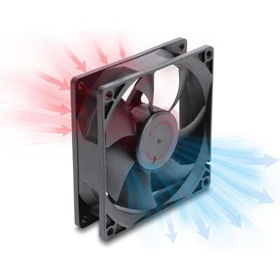 Delock Axiallüfter 48 V DC, 92 x 92 x 25 mm mit 4 Pin PWM Lüfteranschluss schwarz (67452) (92 mm, 1x), PC Lüfter, Schwarz Delock Axiallüfter 48 V DC, 92 x 92 x 25 mm mit 4 Pin PWM Lüfteranschluss schwarz (67452) (92 mm, 1x), PC Lüfter, Schwarz