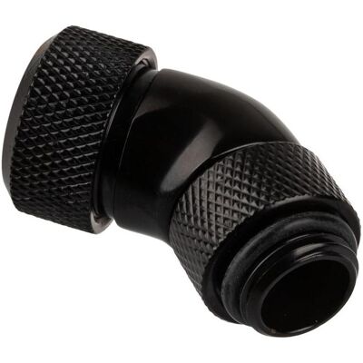 Alphacool 13mm Eiszapfen 45° drehbar, Wasserkühlung Anschluss, Schwarz Alphacool 13mm Eiszapfen 45° drehbar, Wasserkühlung Anschluss, Schwarz