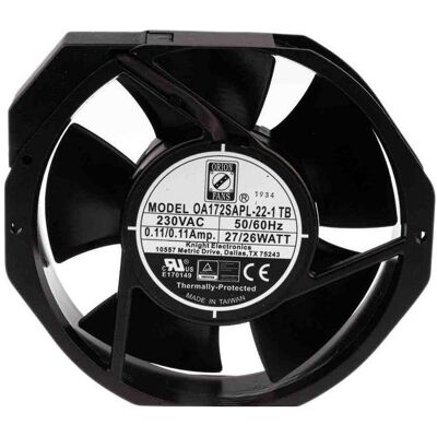RS PRO AC fan, 172x150x38mm 387.6cu.m/h 230V (172 mm), PC Lüfter, Schwarz RS PRO AC fan, 172x150x38mm 387.6cu.m/h 230V (172 mm), PC Lüfter, Schwarz