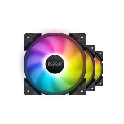 Pccooler Halo FRGB 3 in 1 (120 mm, 3x), PC Lüfter, Schwarz Pccooler Halo FRGB 3 in 1 (120 mm, 3x), PC Lüfter, Schwarz
