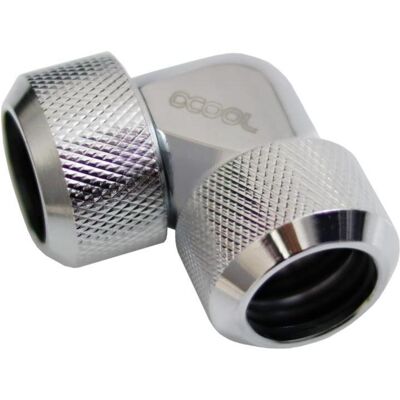 Alphacool Eiszapfen Adapter 90 Grad 16mm AD auf 16mm AD Hardtube, Wasserkühlung Anschluss, Silber Alphacool Eiszapfen Adapter 90 Grad 16mm AD auf 16mm AD Hardtube, Wasserkühlung Anschluss, Silber