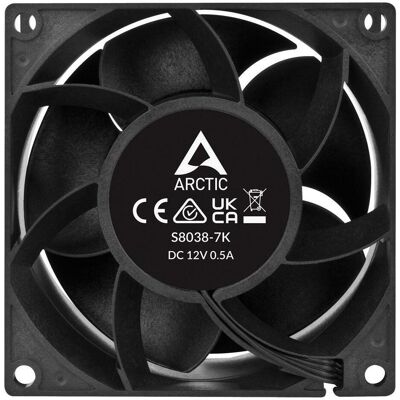 Arctic S8038-7K (4 Pack) (80 mm, 4x), PC Lüfter, Schwarz Arctic S8038-7K (4 Pack) (80 mm, 4x), PC Lüfter, Schwarz