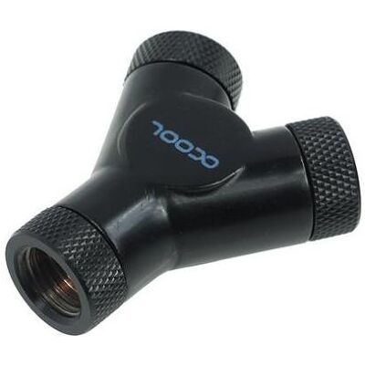Alphacool HF Y-Verbinder G1/4 drehbar 3x Innengewinde Deep Blac, Wasserkühlung Anschluss, Schwarz Alphacool HF Y-Verbinder G1/4 drehbar 3x Innengewinde Deep Blac, Wasserkühlung Anschluss, Schwarz