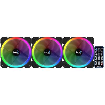 Aerocool Orbit RC Gehäuselüfter (120 mm, 3x), PC Lüfter, Schwarz Aerocool Orbit RC Gehäuselüfter (120 mm, 3x), PC Lüfter, Schwarz