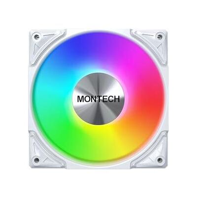 Montech Metal Pro 12 Argb Pwm (120 mm, 3x), PC Lüfter, Mehrfarbig, Weiss Montech Metal Pro 12 Argb Pwm (120 mm, 3x), PC Lüfter, Mehrfarbig, Weiss