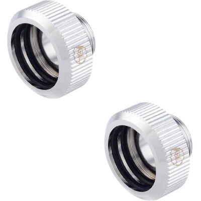 Bitspower Touchaqua Adapter Anschluss G1/4 Zoll AG auf 16mm AD Hardtube - 2er Pack, Wasserkühlung Anschluss, Silber Bitspower Touchaqua Adapter Anschluss G1/4 Zoll AG auf 16mm AD Hardtube - 2er Pack, Wasserkühlung Anschluss, Silber