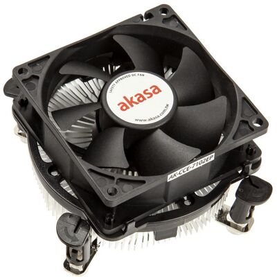 Akasa Dual Socket Low Noise PWM CPU-Kühler für 775/115X (53 mm), CPU Kühler, Schwarz Akasa Dual Socket Low Noise PWM CPU-Kühler für 775/115X (53 mm), CPU Kühler, Schwarz