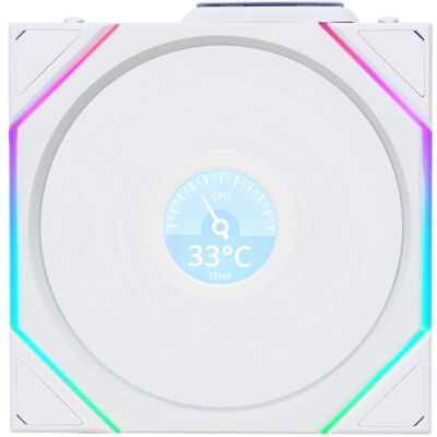 Lian-Li UNI FAN TL Wireless LCD Lüfter, ARGB, PWM, 3er-Pack inkl. Controller - Reverse Blade, 120 mm (120 mm, 3x), PC Lüfter, Weiss Lian-Li UNI FAN TL Wireless LCD Lüfter, ARGB, PWM, 3er-Pack inkl. Controller - Reverse Blade, 120 mm (120 mm, 3x), PC Lüfter, Weiss