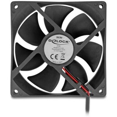 Delock Axiallüfter 5 V DC, 92 x 92 x 25 mm schwarz (92 mm, 1x), PC Lüfter, Schwarz Delock Axiallüfter 5 V DC, 92 x 92 x 25 mm schwarz (92 mm, 1x), PC Lüfter, Schwarz