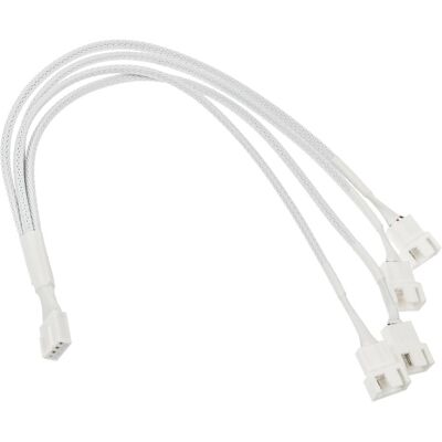 Kolink 1-4 PWM Lüfter Splitterkabel - 35cm, geflochten, weiss, PC Lüfter Zubehör, Weiss Kolink 1-4 PWM Lüfter Splitterkabel - 35cm, geflochten, weiss, PC Lüfter Zubehör, Weiss