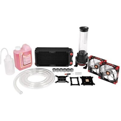 Thermaltake Pacific RL240 Wasserkühlung-Kit, CPU Wasserkühler, Schwarz, Rot, Transparent Thermaltake Pacific RL240 Wasserkühlung-Kit, CPU Wasserkühler, Schwarz, Rot, Transparent