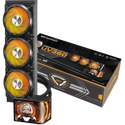 Darkflash Tech DarkFlash UV360 CPU Cooler (Black) (27 mm), CPU Kühler, Schwarz Darkflash Tech DarkFlash UV360 CPU Cooler (Black) (27 mm), CPU Kühler, Schwarz