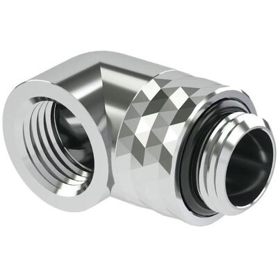 Barrow Dazzle Adapter 90 Grad G1/4 Zoll AG auf G1/4 Zoll IG - drehbar, silber, Wasserkühlung Anschluss, Silber Barrow Dazzle Adapter 90 Grad G1/4 Zoll AG auf G1/4 Zoll IG - drehbar, silber, Wasserkühlung Anschluss, Silber