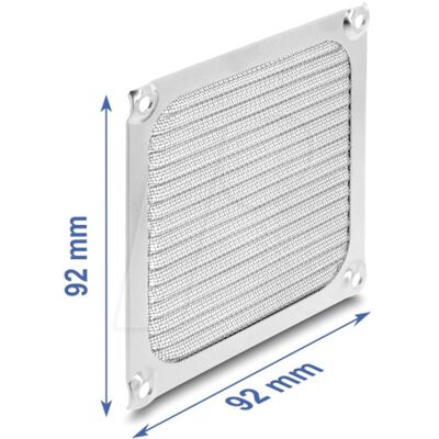 Delock Lüftergitter 92 x 92 mm Aluminium Lüfter Staubfilte, PC Lüfter Zubehör, Silber Delock Lüftergitter 92 x 92 mm Aluminium Lüfter Staubfilte, PC Lüfter Zubehör, Silber