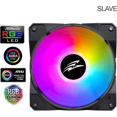 Evolveo 12FS Lüfter 120 mm schwarzer Rahmen / ARGB / Slave (120 mm, 1x), PC Lüfter, Schwarz Evolveo 12FS Lüfter 120 mm schwarzer Rahmen / ARGB / Slave (120 mm, 1x), PC Lüfter, Schwarz