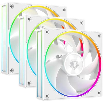 ID-Cooling Set of 3 AF-127 120mm white fans with aRGB lighting (120 mm, 3x), PC Lüfter, Weiss ID-Cooling Set of 3 AF-127 120mm white fans with aRGB lighting (120 mm, 3x), PC Lüfter, Weiss