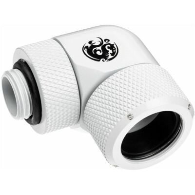 Bitspower Advanced Multi-Link Adapter Anschluss 90 Grad G1/4 Zoll AG auf 16mm AD Hardtube - drehbar, Wasserkühlung Anschluss, Weiss Bitspower Advanced Multi-Link Adapter Anschluss 90 Grad G1/4 Zoll AG auf 16mm AD Hardtube - drehbar, Wasserkühlung Anschluss, Weiss