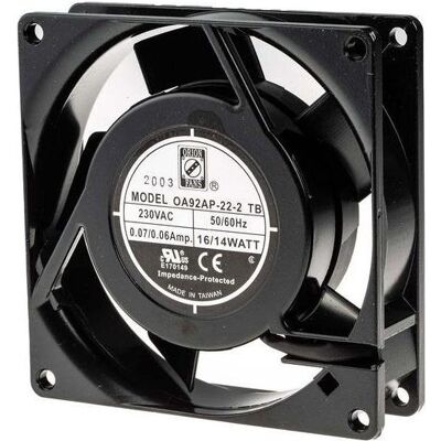 RS PRO Aluminium 92mm Axiallüfter - 230V, 27 CFM, 22dB RS PRO Aluminium 92mm Axiallüfter - 230V, 27 CFM, 22dB