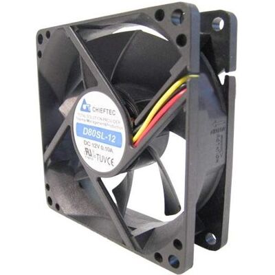 Chieftec AF-0825S Lüftungseinheit (80 mm), PC Lüfter, Schwarz Chieftec AF-0825S Lüftungseinheit (80 mm), PC Lüfter, Schwarz