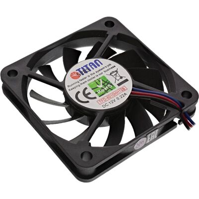 Titan TFD-6010HH12B (60 mm, 1x), PC Lüfter, Schwarz Titan TFD-6010HH12B (60 mm, 1x), PC Lüfter, Schwarz