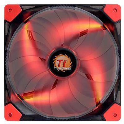 Thermaltake Ventilator Luna 14 LED Rot CL-F022-PL14RE-A (140 mm, 1000 U min, Rot) (140 mm, 1x), PC Lüfter, Schwarz Thermaltake Ventilator Luna 14 LED Rot CL-F022-PL14RE-A (140 mm, 1000 U min, Rot) (140 mm, 1x), PC Lüfter, Schwarz