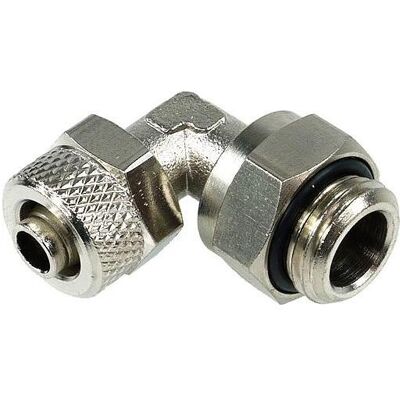Aquatuning Anschraubtülle 90° drehbar, Wasserkühlung Anschluss, Silber Aquatuning Anschraubtülle 90° drehbar, Wasserkühlung Anschluss, Silber