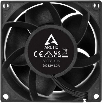 Arctic S8038-10K (4 Pack) (80 mm, 4x), PC Lüfter, Schwarz Arctic S8038-10K (4 Pack) (80 mm, 4x), PC Lüfter, Schwarz