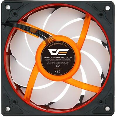 Darkflash Tech DarkFlash DE8 Single Fan Black (120 mm, 1x), PC Lüfter, Schwarz Darkflash Tech DarkFlash DE8 Single Fan Black (120 mm, 1x), PC Lüfter, Schwarz
