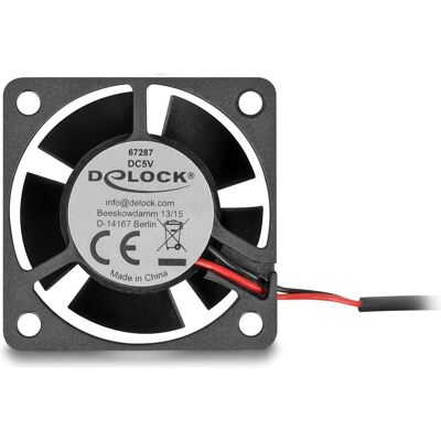 Delock Axiallüfter 5 V DC, 40 x 40 x 20 mm schwarz (40 mm, 1x), PC Lüfter, Schwarz Delock Axiallüfter 5 V DC, 40 x 40 x 20 mm schwarz (40 mm, 1x), PC Lüfter, Schwarz