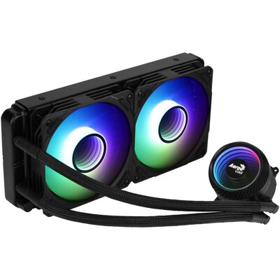 Aerocool WAK Mirage L240 RGB, CPU Wasserkühler, Schwarz Aerocool WAK Mirage L240 RGB, CPU Wasserkühler, Schwarz
