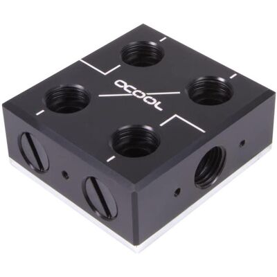 Alphacool ES Distro Plate C2, Wasserkühlung Anschluss, Schwarz Alphacool ES Distro Plate C2, Wasserkühlung Anschluss, Schwarz