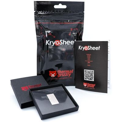 Thermal Grizzly KryoSheet Wärmeleitpad - 24 x 12 mm (0.20 mm), Wärmeleitpad, Schwarz, Grau Thermal Grizzly KryoSheet Wärmeleitpad - 24 x 12 mm (0.20 mm), Wärmeleitpad, Schwarz, Grau