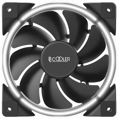 Pccooler CORONA mit weisser Beleuchtung (120 mm, 1x), PC Lüfter, Schwarz, Weiss Pccooler CORONA mit weisser Beleuchtung (120 mm, 1x), PC Lüfter, Schwarz, Weiss