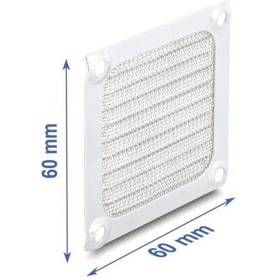 Delock Lüftergitter 60 x 60 mm Aluminium Lüfter Staubfilte, PC Lüfter Zubehör, Silber Delock Lüftergitter 60 x 60 mm Aluminium Lüfter Staubfilte, PC Lüfter Zubehör, Silber