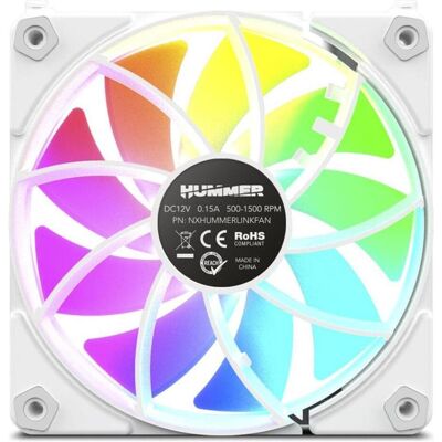 Nox Ventilador Hummer Easylink Argb Blanco (120 mm, 1x), PC Lüfter, Weiss, Mehrfarbig Nox Ventilador Hummer Easylink Argb Blanco (120 mm, 1x), PC Lüfter, Weiss, Mehrfarbig