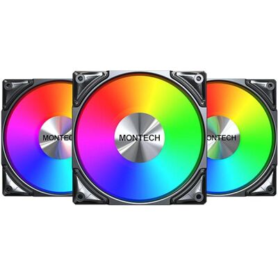 Montech Metal Pro 12 Argb Pwm (120 mm, 3x), PC Lüfter, Schwarz Montech Metal Pro 12 Argb Pwm (120 mm, 3x), PC Lüfter, Schwarz