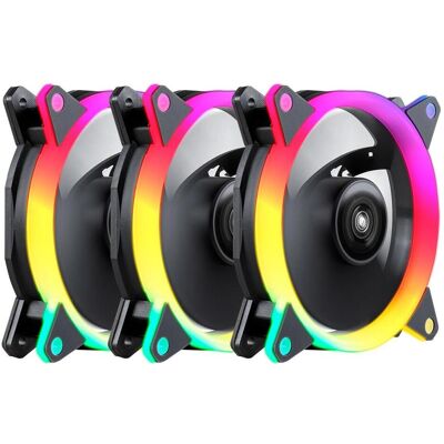 Unykach Fan CANDY 30 ARGB Ring Led 120 mm (120 mm, 3x), PC Lüfter, Schwarz Unykach Fan CANDY 30 ARGB Ring Led 120 mm (120 mm, 3x), PC Lüfter, Schwarz