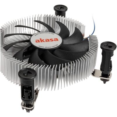 Akasa AK-CC6601EP01 Low Profile CPU-Kühler - Sockel LGA 1700 (26.92 mm), CPU Kühler, Schwarz, Grau Akasa AK-CC6601EP01 Low Profile CPU-Kühler - Sockel LGA 1700 (26.92 mm), CPU Kühler, Schwarz, Grau