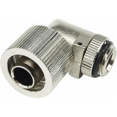 Aquatuning 16/10mm Anschraubtülle 90° drehbar, Wasserkühlung Anschluss, Silber Aquatuning 16/10mm Anschraubtülle 90° drehbar, Wasserkühlung Anschluss, Silber