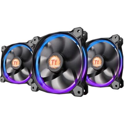 Thermaltake Riing (140 mm, 3x), PC Lüfter, Schwarz Thermaltake Riing (140 mm, 3x), PC Lüfter, Schwarz