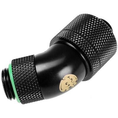 Bitspower Anschluss 45 Grad 1/4 Zoll auf 16/10mm - drehbar, Wasserkühlung Anschluss, Schwarz Bitspower Anschluss 45 Grad 1/4 Zoll auf 16/10mm - drehbar, Wasserkühlung Anschluss, Schwarz