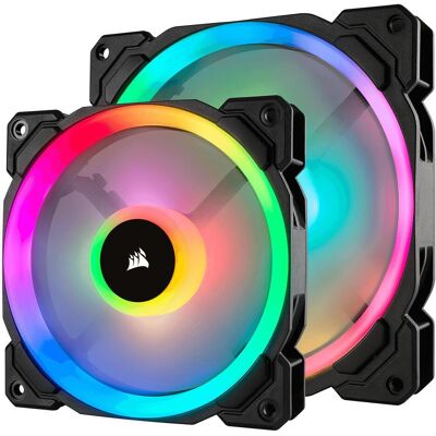 Corsair Ll140 (140 mm, 2x), PC Lüfter, Schwarz Corsair Ll140 (140 mm, 2x), PC Lüfter, Schwarz