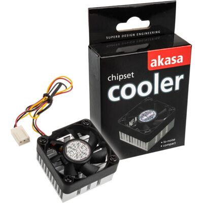 Akasa Chipsatz Kühler aktiv, CPU Kühler, Schwarz Akasa Chipsatz Kühler aktiv, CPU Kühler, Schwarz