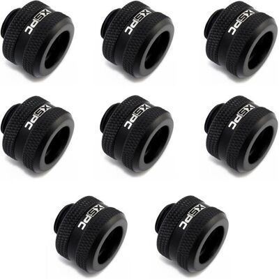 XSPC Anschluss G1/4" auf 14mm Hardtube, schwarz matt - 8 Stück, Wasserkühlung Anschluss, Schwarz XSPC Anschluss G1/4" auf 14mm Hardtube, schwarz matt - 8 Stück, Wasserkühlung Anschluss, Schwarz
