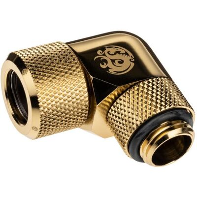 Bitspower Advanced Multi-Link Adapter Anschluss 90 Grad G1/4 Zoll AG auf 12mm AD Hardtube - drehbar, Wasserkühlung Komponenten Zubehör, Gold Bitspower Advanced Multi-Link Adapter Anschluss 90 Grad G1/4 Zoll AG auf 12mm AD Hardtube - drehbar, Wasserkühlung Komponenten Zubehör, Gold